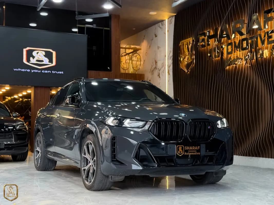 بي ام دبليو X6 2024 ام 60 اي اكس درايف رمادي قابض مزدوج — مستعملة