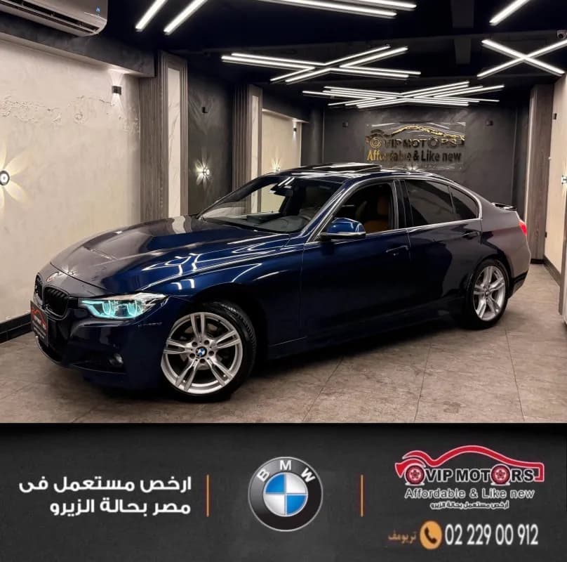 بي ام دبليو 320i 2017 ام سبورت أزرق غامق أوتوماتيك — مستعملة