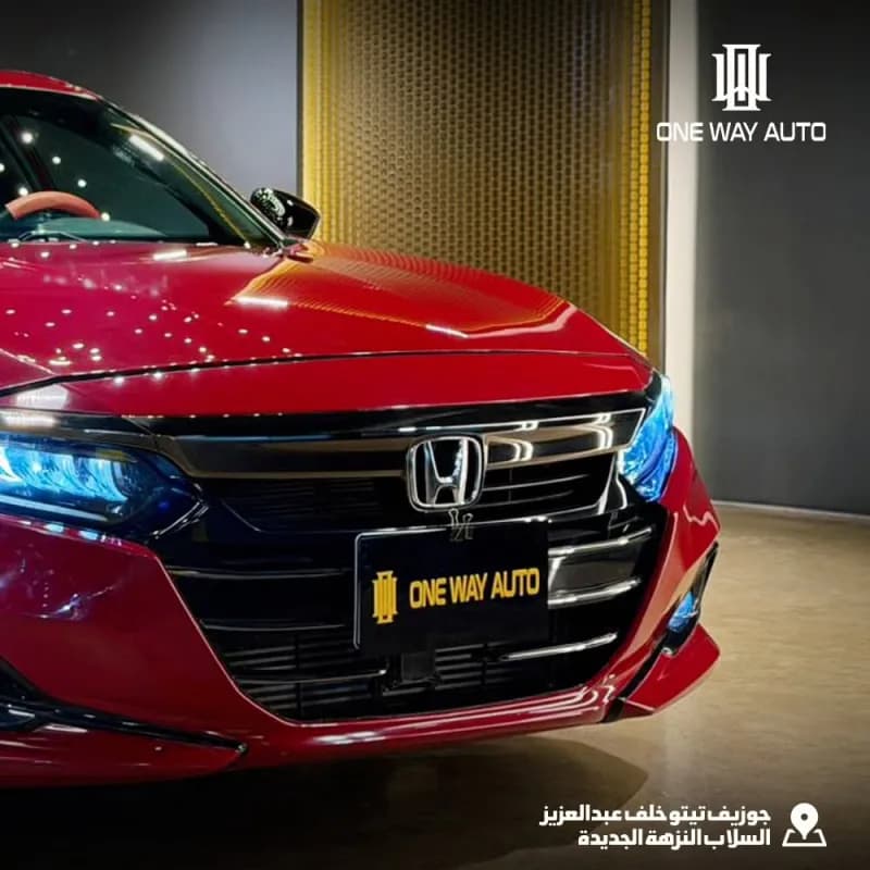 هوندا اكورد 2021 هاي لاين أحمر أوتوماتيك — مستعملة