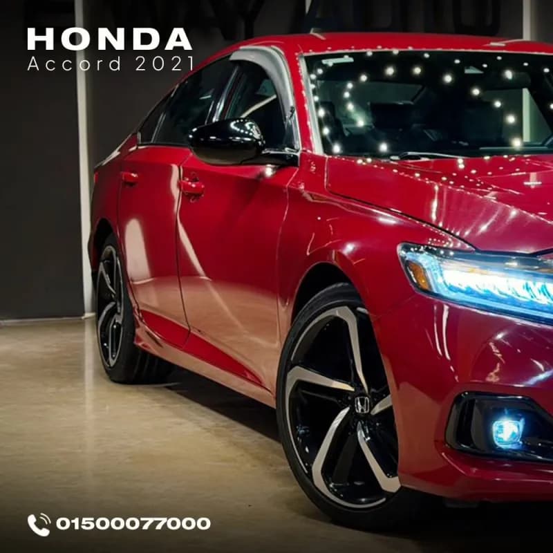 هوندا اكورد 2021 هاي لاين أحمر أوتوماتيك — مستعملة