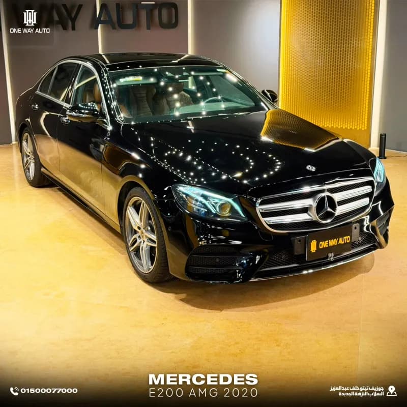 مرسيدس بنز E200 2020 ايه ام جي أسود أوتوماتيك — مستعملة
