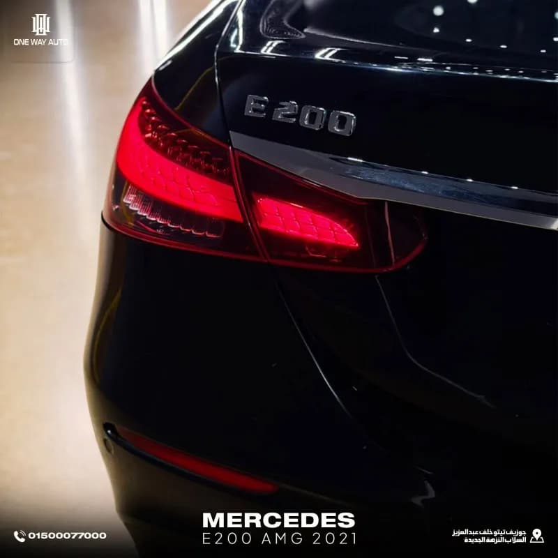 مرسيدس بنز E200 2021 ايه ام جي أسود أوتوماتيك — مستعملة